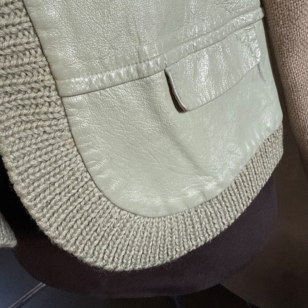 Susan Thomas x Joseph Magnin Leather & Knit Vintage Jacket, Women's M-L - Picture 2 of 10